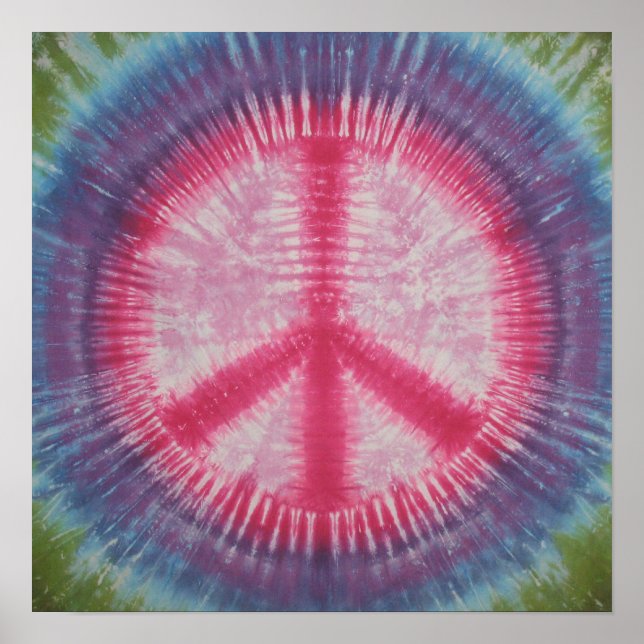 Pink Peace Sign Tie Dye (Front)