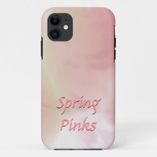 Pink Peach Blended with custom text area iPhone 11 Case