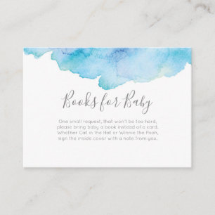 Pink Peach Books for baby Baby Shower Insert Card