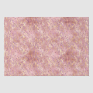 Pink Peach Glitzy Glitter Sparkle Zebra Print Tissue Paper