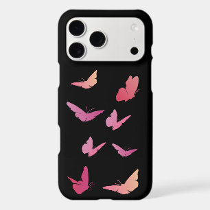 Pink Peach Gradient Butterfly Aesthetic Pattern