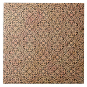 Pink, Peach, Grey, and Black Knit Pattern Tile