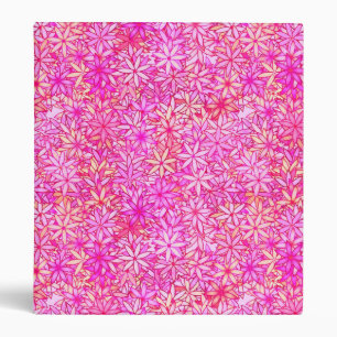 pink, peach, orchid and coral flowers binder