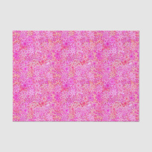 pink, peach, orchid and coral flowers tissue paper