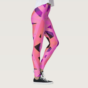 Pink Peach Purple Yoga Fitness Exercise Valentine Leggings