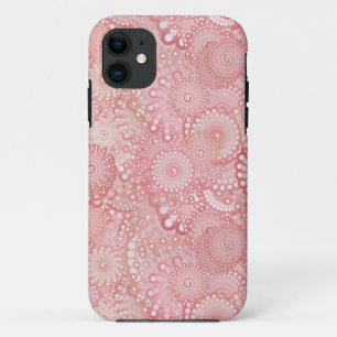 Pink, peach swirl pattern iPhone 11 case
