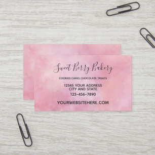 Pink Peach Tie Dye Business Card