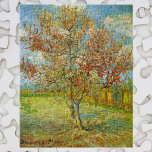 Pink Peach Tree in Blossom by Vincent van Gogh Jigsaw Puzzle<br><div class="desc">Pink Peach Tree in Blossom (Reminiscence of Mauve) by Vincent van Gogh is a vintage fine art post impressionism landscape nature painting. A farm scene with a peach tree in an orchard with blooming flowers in spring. Also titled “Souvenir de Mauve” (Reminiscence of Mauve) was dedicated to the painter Anton...</div>