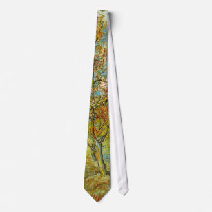 Pink Peach Tree in Blossom by Vincent van Gogh Tie