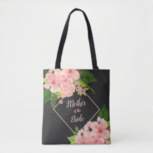 Pink & Peach Tropical Floral Mother Of The Bride Tote Bag