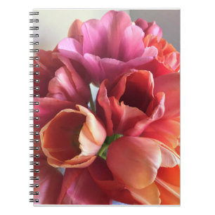 Pink & Peach Tulip Bouquet Notebook
