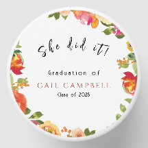 Pink & peach watercolor floral 