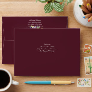Pink Peach Yellow Blooms Envelope