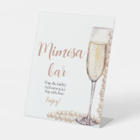 Pink Pearls and Prosecco Champagne Mimosa Bar Sign
