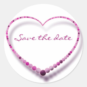 pink pearls classic round sticker