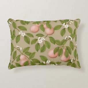 Pink Pears (light brown) Accent Pillow