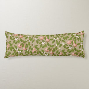 Pink Pears (light brown) Body Pillow