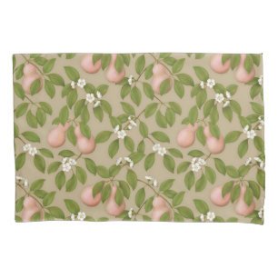 Pink Pears (light brown) Pillowcase