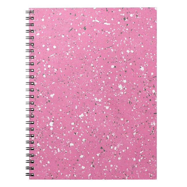 Pink Pebble Marble Notebook (Front)