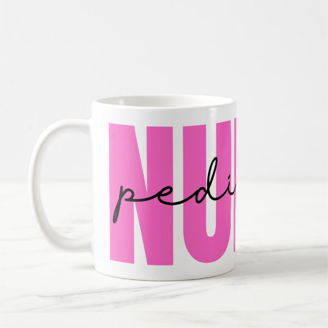 Pink Pediatric Nurse Mug (Left)