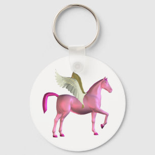 Pink Pegasus Keychain
