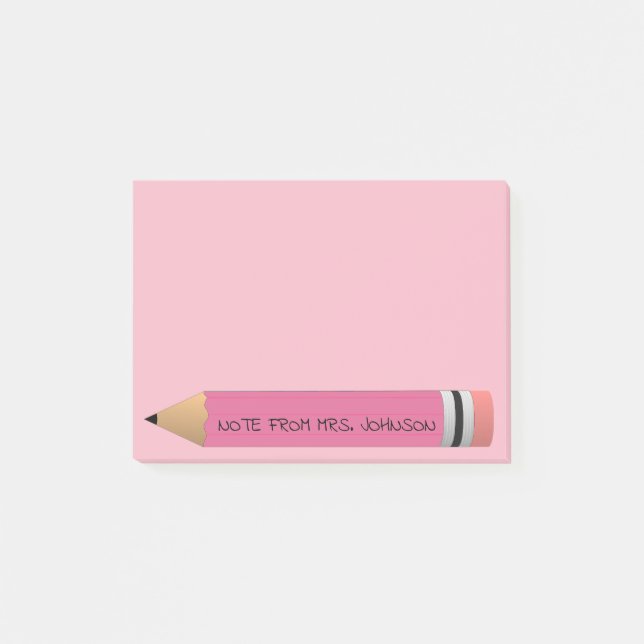 Pink Pencil Post-it Notes (Front)