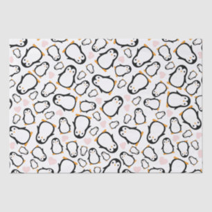 Pink Penguin Baby Shower Tissue Paper