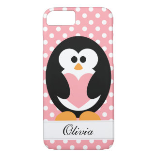 Pink Penguin Love Case-Mate iPhone Case