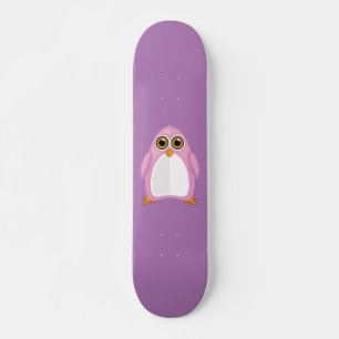 Pink Penguin Skateboard