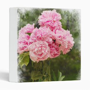 Pink Peonies 1" Photo Album Binder