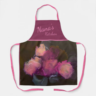 Pink Peonies All-Over Print Apron