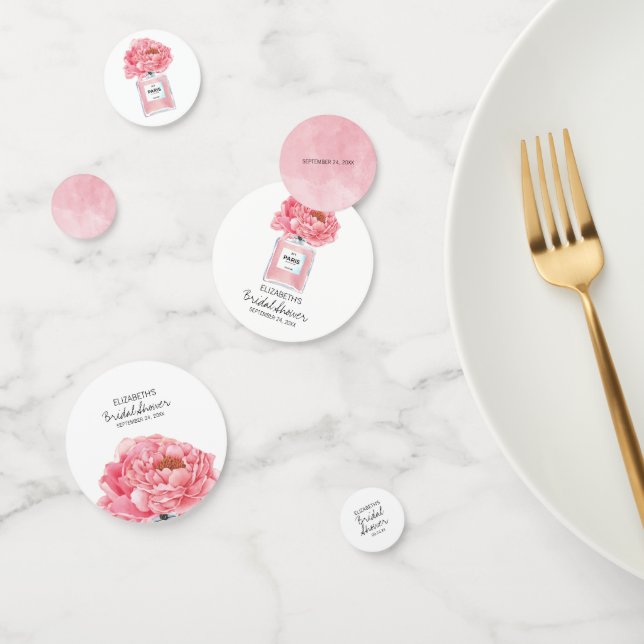 Pink Peonies and Perfume Floral Bridal Shower Confetti (Group)