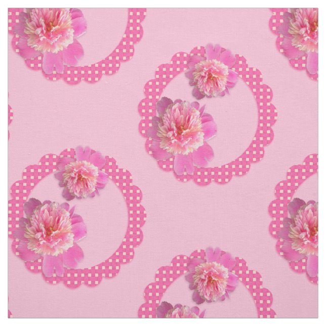 Pink Peonies Fabric (Swatch)