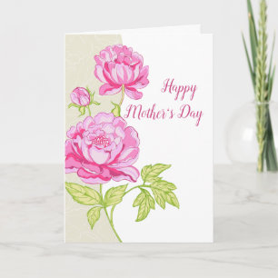 Pink Peonies Floral (Photo) Card