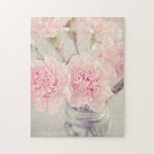 Pink Peonies in Glass Jar Jigsaw Puzzle