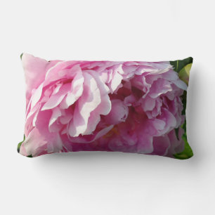 Pink Peonies Lumbar Pillow
