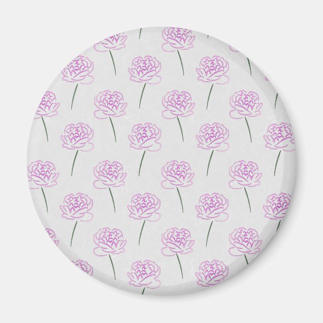 pink peonies magnet (Front)