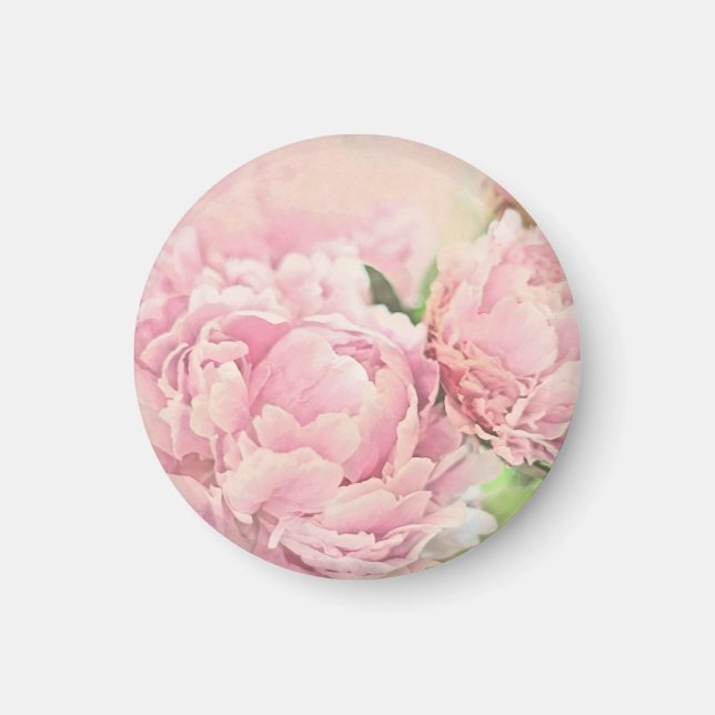 Pink Peonies Magnet (Front)