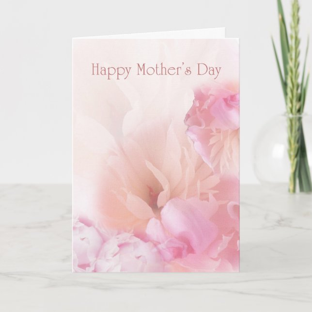 Pink Peonies Mother's Day Card (Front)