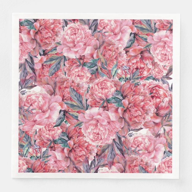 Pink Peonies  Napkin (Front)