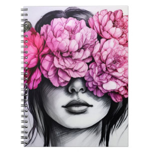 Pink Peonies Notebook Journal