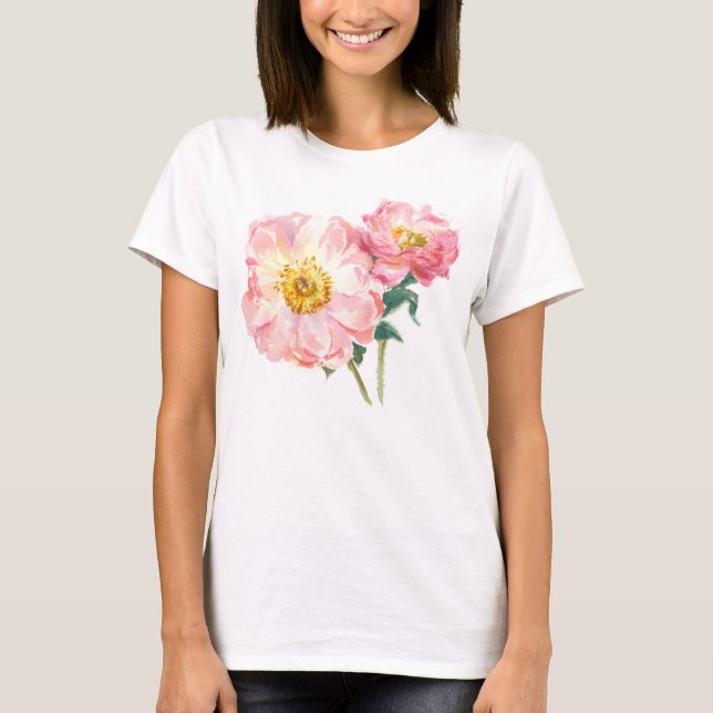 pink peonies T-Shirt (Front)