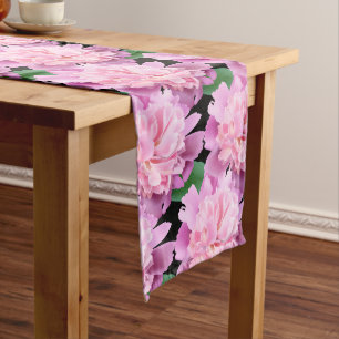 Pink Peonies Table Runner