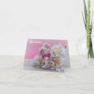 Pink Peonies Thank You Card