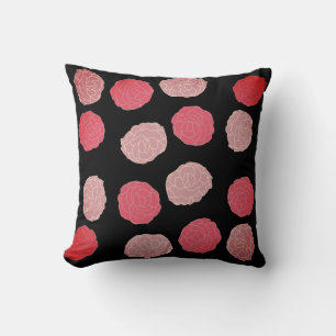 Pink Peonies Throw Pillow