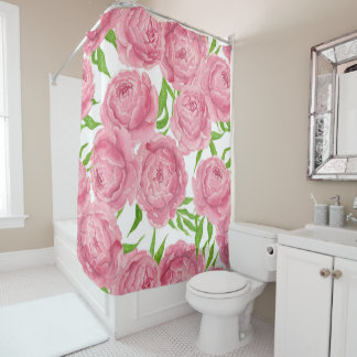 Pink peonies watercolor