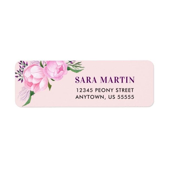 Pink Peonies Watercolor (Front)
