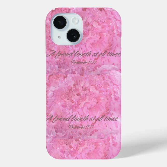 Pink Peony-A friend Loveth- iPhone / iPad case (Back)