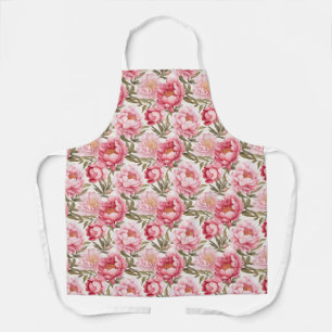 Pink Peony Apron