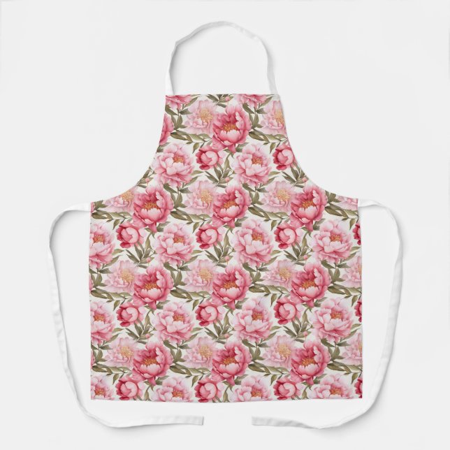 Pink Peony Apron (Front)